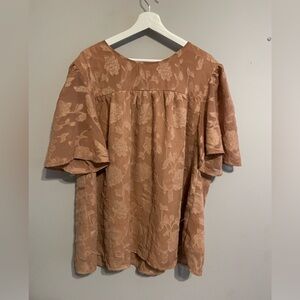 Women’s floral peachy‎ color Top 3xl